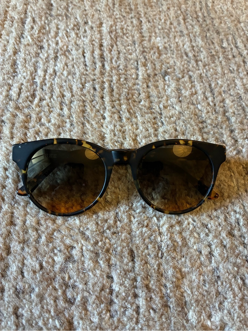 SEE Eyewear Round Tortoiseshell Sunglasses 5575 Brown Gradient Made In Italy